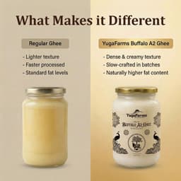 Pure Buffalo Ghee | Traditional Bilona Method | Hand-Churned Desi Ghee Glass Jar
