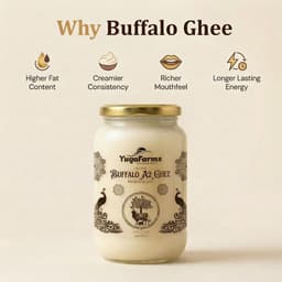 Pure Buffalo Ghee | Traditional Bilona Method | Hand-Churned Desi Ghee Glass Jar