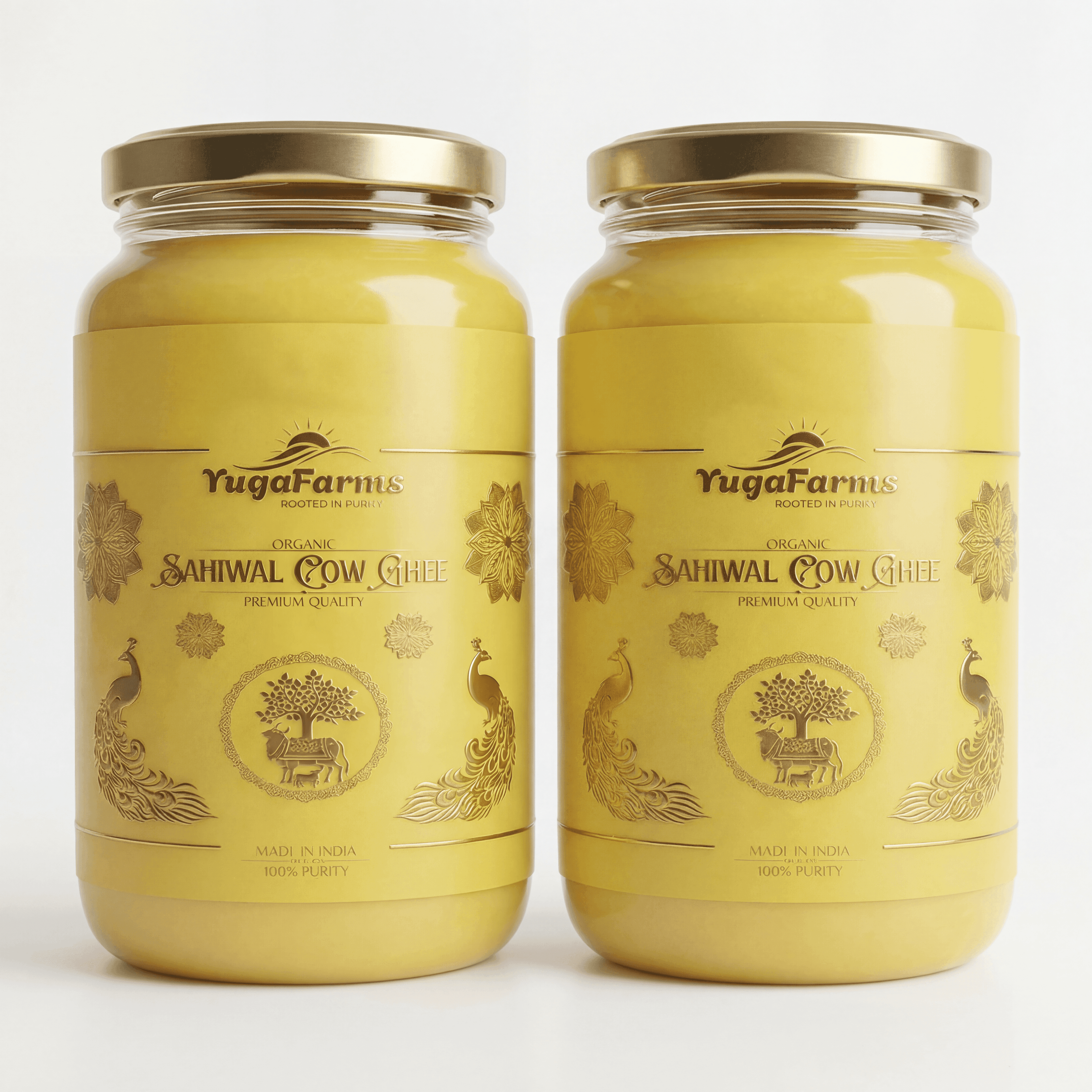 Sahiwal Cow A2 Ghee - Made From Curd (Pack of 2)