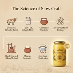 A2 Sahiwal Cow Ghee | Bilona Method | Hand-Churned Pure Desi Ghee Glass Jar