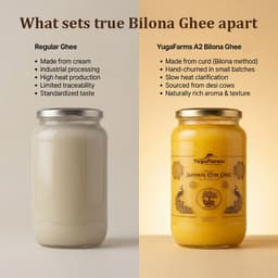 A2 Sahiwal Cow Ghee | Bilona Method | Hand-Churned Pure Desi Ghee Glass Jar