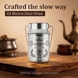 A2 Sahiwal Cow Ghee 2L Dolchi | Traditional Bilona Method | Pure Desi Ghee Stainless Steel