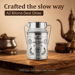 Sahiwal Cow A2 Ghee - Made From Curd (2 Ltr - Steel Dolchi) 6