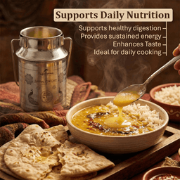 Sahiwal Cow A2 Ghee - Made From Curd (2 Ltr - Steel Dolchi) 7