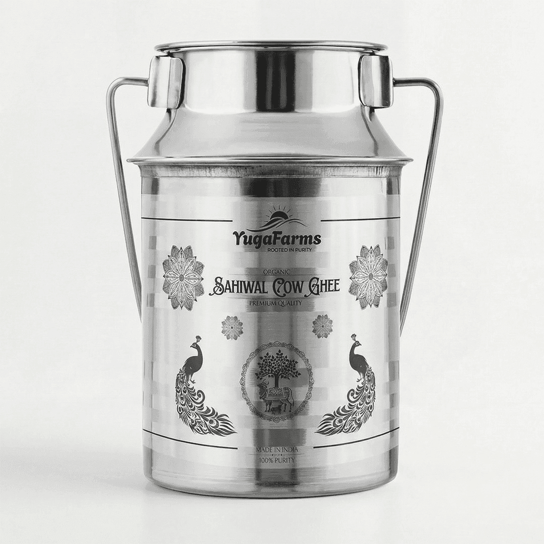 Sahiwal Cow A2 Ghee - Made From Curd (2 Ltr - Steel Dolchi)