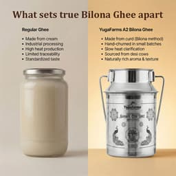 A2 Sahiwal Cow Ghee 2L Dolchi | Traditional Bilona Method | Pure Desi Ghee Stainless Steel