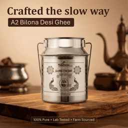 Sahiwal Cow A2 Ghee - Made From Curd (5 Ltr - Steel Dolchi) 6
