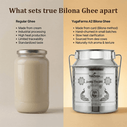 Sahiwal Cow A2 Ghee - Made From Curd (5 Ltr - Steel Dolchi) 3