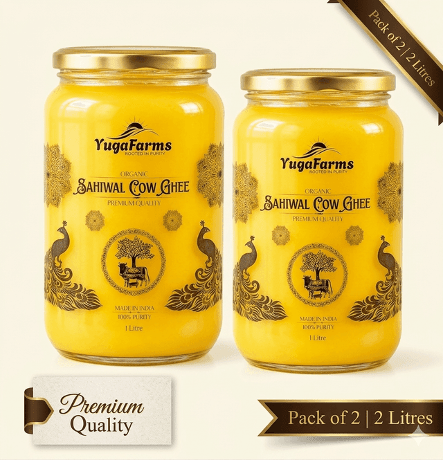 Sahiwal Cow A2 Ghee - Made From Curd (Pack of 2)